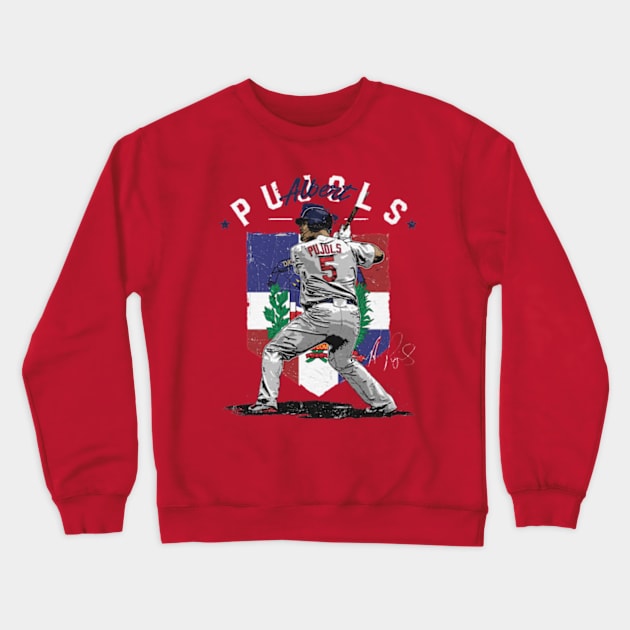 Albert Pujols St. Louis Country Flag Crewneck Sweatshirt by danlintonpro